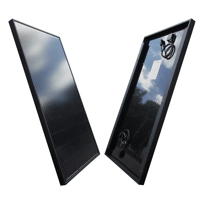 Solarpanel 100W Solarmodul 12V Monokristallin Solarzelle schwarz black