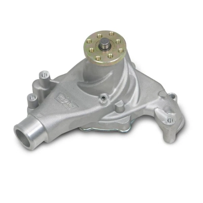 Weiand SB Chev Action +Plus Water Pump With "Twisted Snout" design, Long, Satin  - image 1 of 1