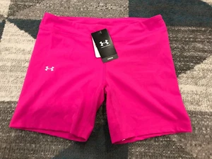 Under Armour High Rise Motion Bike Shorts Youth Girl's Size YXL Pink NWT - Picture 1 of 6