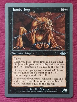 Magic The Gathering UNGLUED JUMBO IMP black card MTG - Image 1 of 2