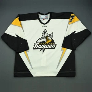 Camiseta deportiva de hockey ECHL 2011-12 de Ryan Martindale Stockton Thunder usada usada usada - Imagen 1 de 4