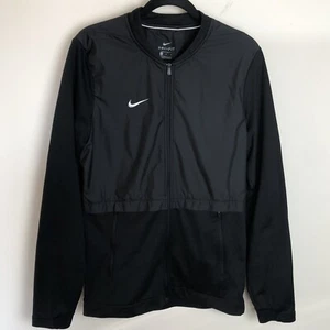 Nike Dri-Fit Jacket Black Full Zip Pockets Mens Small - Picture 1 of 15