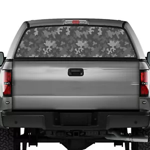 Universal Window Vision Graphics Vinyl Decal-Trim to Fit-65"X22"-Camoplate Black - Foto 1 di 2