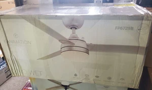 FANIMATION Xeno Wet 56 in. White LED Ceiling Fan w/Light Kit & Remote - Picture 1 of 2