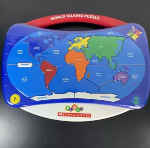World Talking Puzzle Play! Mappa del mondo scolastica completa funziona RARA - Foto 1 di 8
