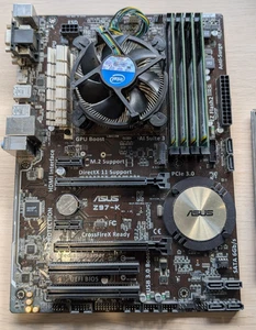 Intel i7 4770, Asus z97k mb, 32gb Ram Combo - Picture 1 of 4