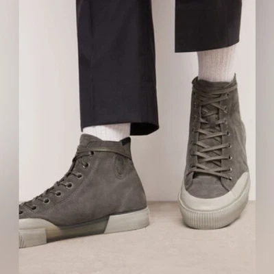 Tênis AllSaints Dumont de camurça cano alto tamanho 9 - Imagem 1 de 4