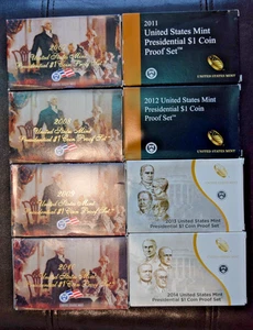 2007-2014 US Presidential Coin Proof Sets (8 total sets) with OGP/COA - Picture 1 of 1