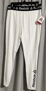 Reebok Men’s Lg Compression Tights, Rash Guard, Moisture Wicking, White - Picture 1 of 15