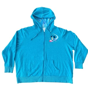 Felpa con cappuccio Joey Chou Disney Parks full zip donna 3X blu acqua punto Topolino Dumbo - Foto 1 di 14