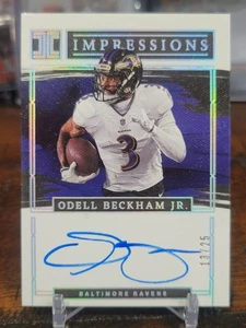 2023 Panini Impeccable - Odell Beckham Jr OBJ Impressions On Card Auto #'d /25 - Picture 1 of 2