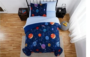 Your Zone Glow In The Dark Bedding Set , 5 Pieces with Storage Bag, Twin Set - Picture 1 of 5