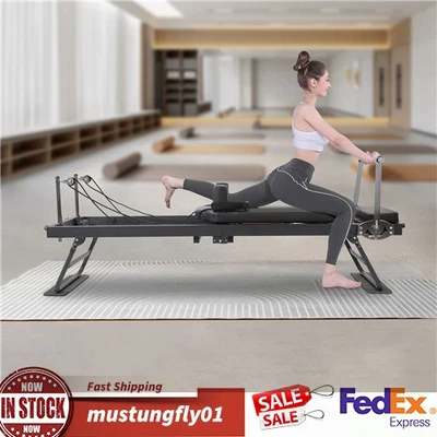 Máquina de entrenamiento plegable Pilates Reformer cardio fitness cuerpo completo yoga reformador Foto 1 de 4