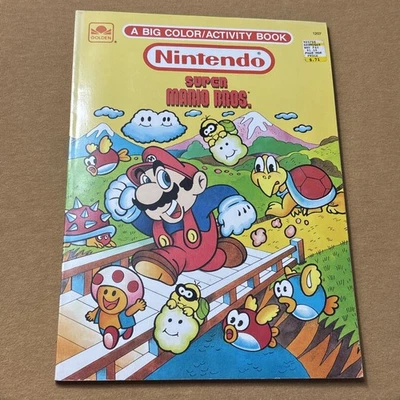 Nintendo Super Mario Bros 1989 Vtg Golden Coloring & Activity Book Unused - Image 1 of 4