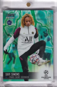 2021-22 Topps Stadium Club Cromo UCC UEFA Xavi Simons RC Novato Verde/150 - Imagen 1 de 2