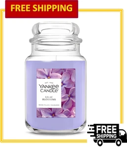 Yankee Scented Candle Large Jar with 150 Hour Burn Time, Lilac Blossoms, 22 oz - Picture 1 of 7