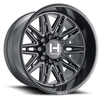20x10 Hostile H126 Maniac Asphalt (Matte Black) Wheel 8x180 (-19mm) - Image 1 of 4