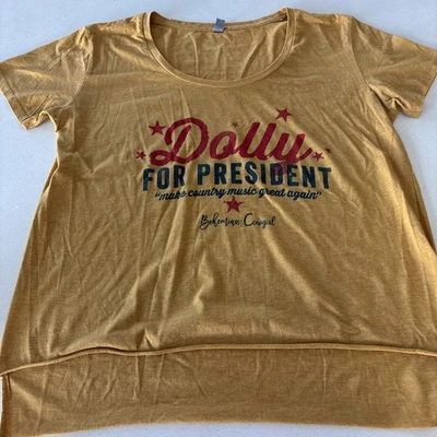 Camiseta retro Dolly for President para mujer Crew Next talla grande bohemia vaquera Foto 1 de 4