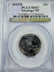 2015-D SARATOGA MS67 PCGS NATIONAL PARK QUARTER #3 - Picture 1 of 4