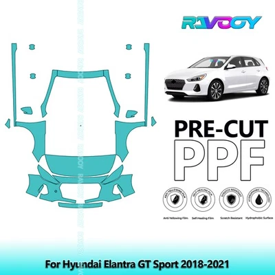 PreCut Paint Protection Film PPF For Hyundai Elantra GT Sport 2018-2021 - Image 1 of 4