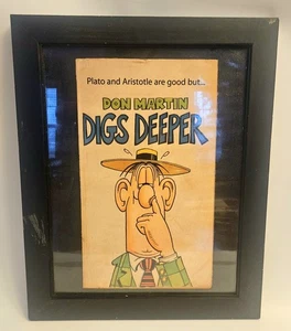 Cuadro de dibujo enmarcado a lápiz/pastel más profundo de Don Martin Digs de MAD - Imagen 1 de 6