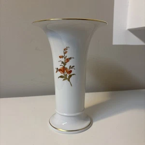 25.04.022 KPM Berlin Vase Blumenvase Trompetenform Blumen Höhe 19 cm 1. Wahl - Bild 1 von 10