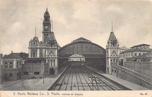 Brasil - SÃO PAULO - Entrada da Estação - S. Paulo Railway Co. - Ed. M. Pontes & - Picture 1 of 2