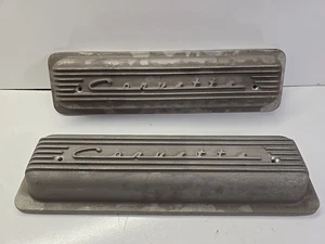 CORVETTE Center Bolt Aluminum 7-fin Valve Covers #11041 - Pair - Picture 1 of 8