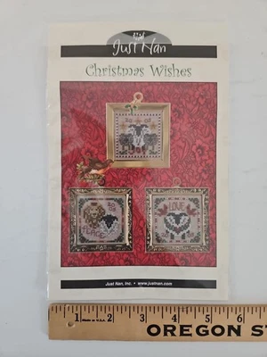 Just Nan CHRISTMAS WISHES Ornament Series Counted Cross Stitch Pattern JN147 NIP - Image 1 of 4