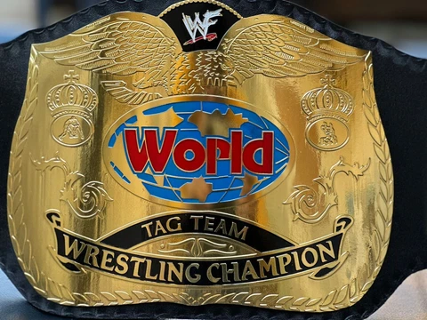 WWF WORLD TAG TEAM BELT WRESTLING CHAMPIONSHIP GOLD PLATED BELT REPLICA BELT 2MM Cover