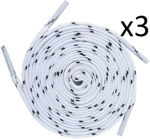 Shoe Laces Flat Boot, Trainers Quality Ties Kids Adult - White - 3 Pairs - Bild 1 von 2