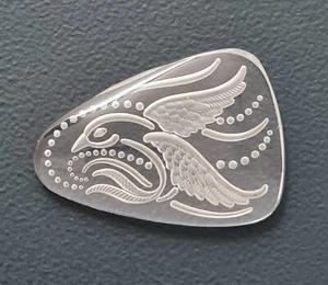 1960s Bird Clear Glass Intaglio x 1 Cameo Jewellery Making Component Vtg Preraf - Picture 1 of 5