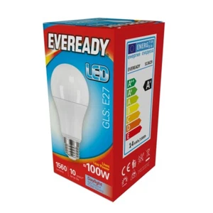 5x Eveready LED GLS Glühbirne 1560lm 6500K 14W (100W) Schraube E27 - Tageslicht - Bild 1 von 1