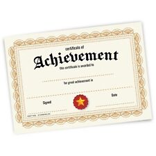 30 certificates of Achievement for school teachers, A5 silk finish 250GSM card