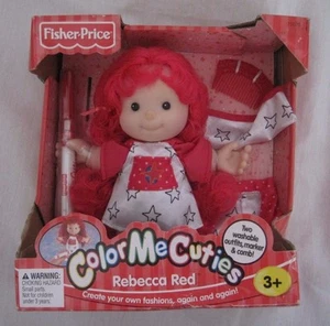 Fisher Price Color Me Cuties Rebecca Red Doll Create Your Own Fashions VIntage - Picture 1 of 3