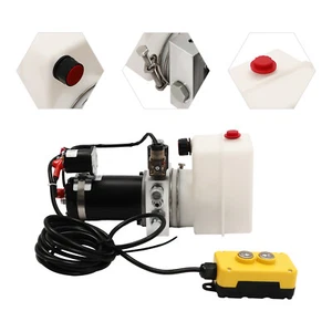 1,5L Elektrische Hydraulikpumpe einfachwirkend Muldenkipper Hydraulikpumpe DC 12V 800W - Bild 1 von 23