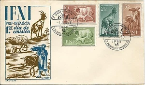 FDC Spain IFNI Pro infancia 1959 / Animals - Picture 1 of 1