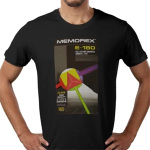 VHS Memorex video cassette tape art retro technology vintage print t-shirt tee - Picture 1 of 4