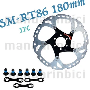 NEW Shimano Deore XT SM-RT86 Ice-Tec 6 Bolts 180mm Rotor MTB OEM - Picture 1 of 1