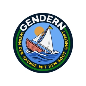 Gendern Wenn der Sachse II mit de Aufkleber Sticker Auto Magnet Vinyl wetterfest - Picture 1 of 1