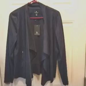 Jules & Leopold size XL Ink NWT Waterfall Drape Faux Suede Jacket D519 - Picture 1 of 7