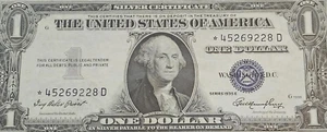 1935 $1 SILVER CERTIFICATE STAR NOTE / PMG 45 EPQ / CHOICE EXTREMELY FINE - Picture 1 of 12