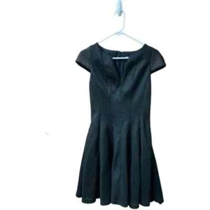 Vestido Julia Jordan Fit & Flare Jacquard Metálico Talla 4 con Bolsillos - Imagen 1 de 3