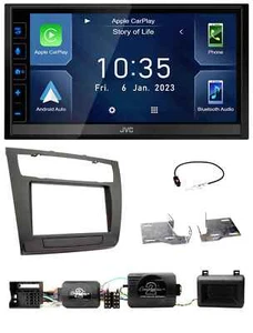 JVC DAB Bluetooth Lenkrad USB 2DIN Autoradio für BMW 1er PDC aut. Klima E87/E88/ - Bild 1 von 12