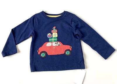 Mini Boden aplique para carro e cachorro top 0-3 meses varejo $25 preço $18.75 novo com etiquetas - Imagem 1 de 4