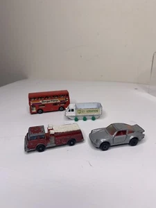 Vintage 1970s Lesney Matchbox Cars Vehicles Lot of 4 Made In England MAJOR WEAR - Picture 1 of 24