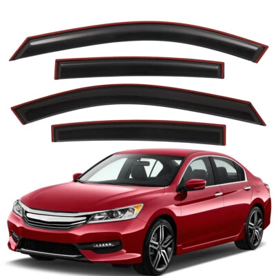 For 2013-2017 Honda Accord Sedan In-Channel Window Visor Vent Shade Rain Guard - Image 1 of 4