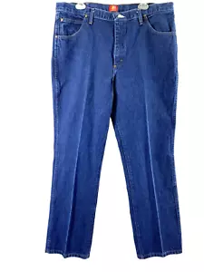 Wrangler Jeans Mens 38 x 31.5 Slim Fit Dark Wash Denim 36MWZ Cowboy Casual - Picture 1 of 11