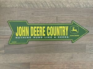 John Deere Country Arrow Sign Farm Barn Vintage Style Tractor Wall Decor Gas Oil