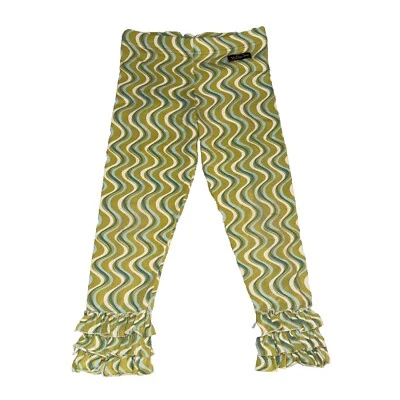 Matilda Jane Serendipity Dizzy Leggings Size 4 EUC Girl Pants Green Ruffles - Image 1 of 4
